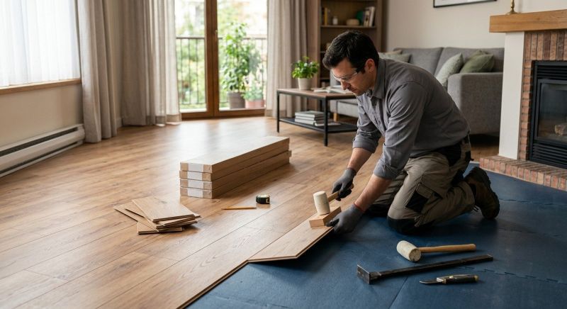 Laminate Floor Installation in Wales, MA