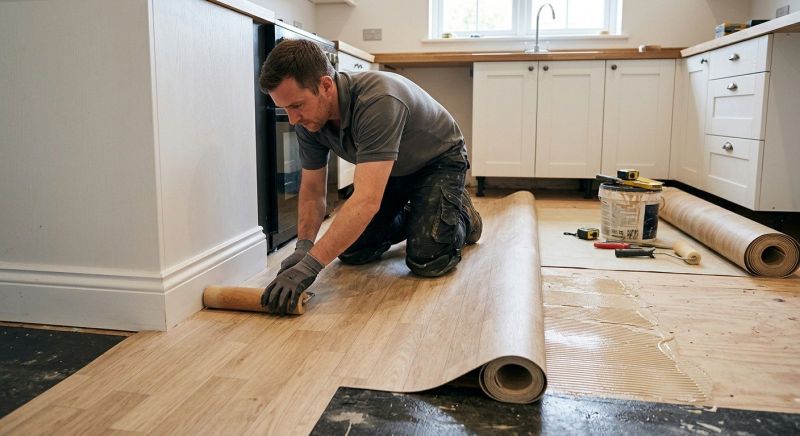 Sheet Linoleum Installation in Sturbridge, MA