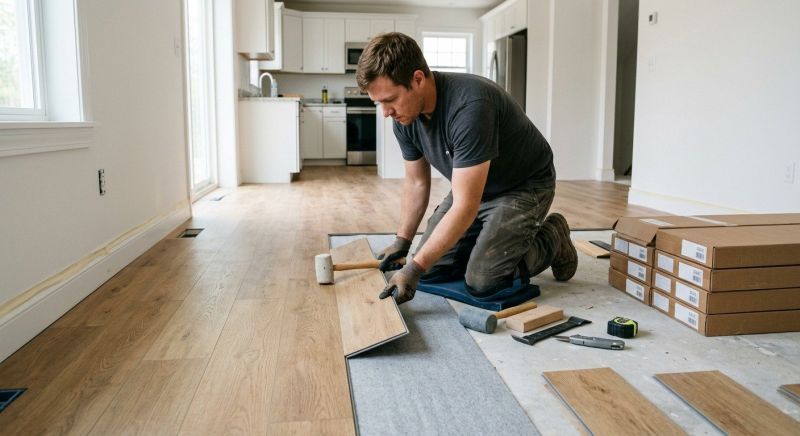 Vinyl Plank Floor Installation in Ellington, CT